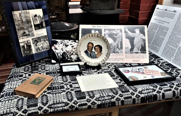 A display at the Rangeley History Museum in Rangeley, Maine, recalls a time when President Dwight Eisenhower came to visit. (Courtesy of Victor Block)