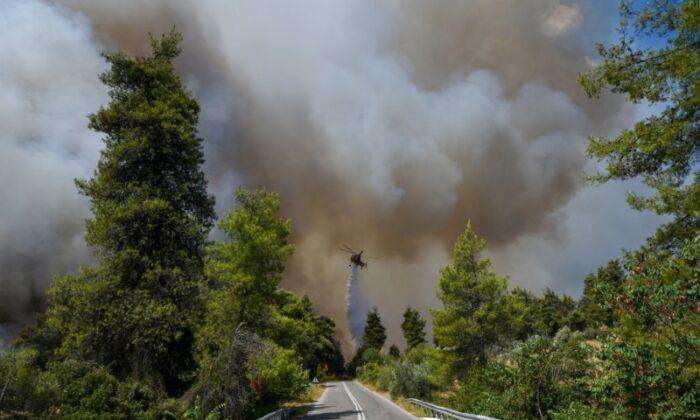 Blaze Ravages Evia Island on Sixth Day of Greek Wildfires