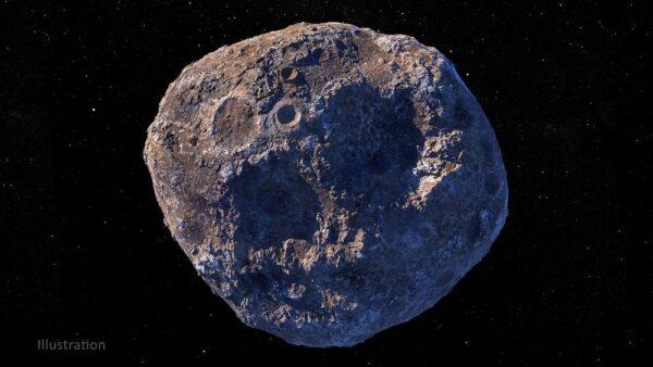 Asteroid Psyche 16. (NASA/JPL-Caltech/ASU)