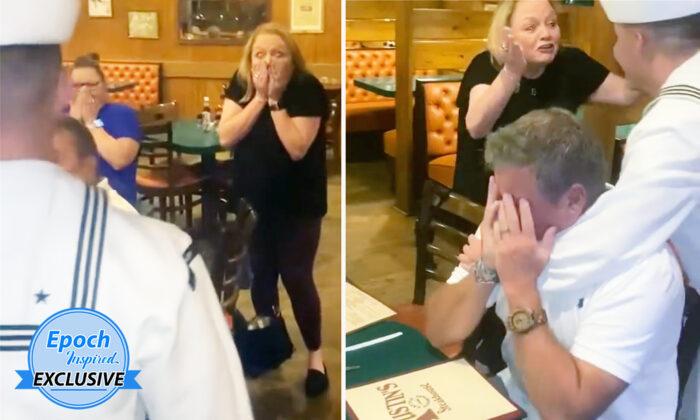Sailor Astonishes Parents With Surprise Homecoming After Being Away for 19 Months