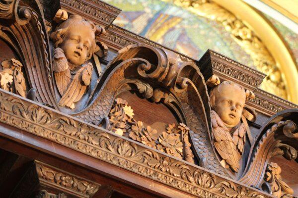 A detail of adornment on The Quire (the choir stalls) of St Paul’s Cathedral in London. (St. Paul’s Cathedral)
