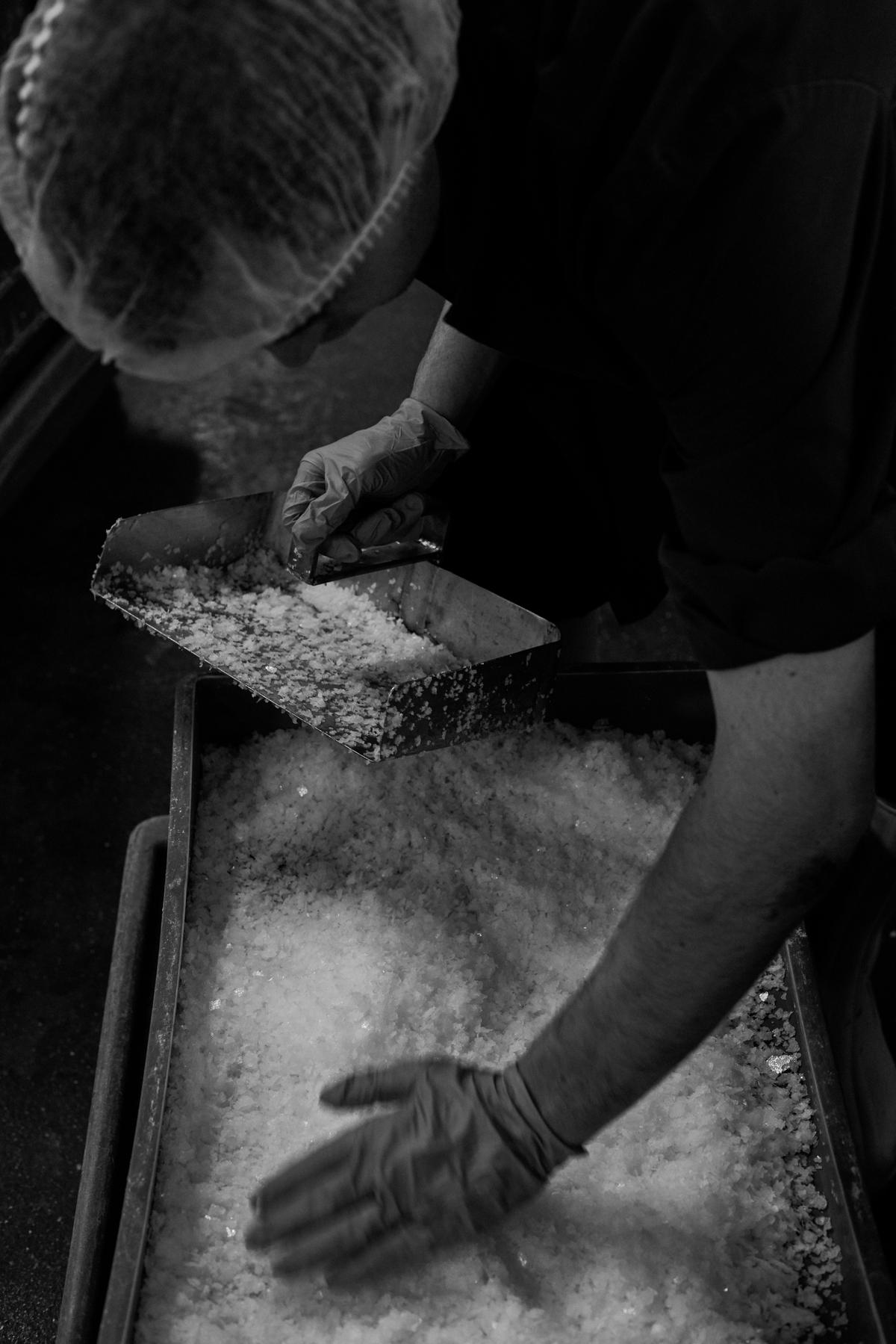 The salt is hand-harvested using traditional techniques. (Haarala Hamilton/Courtesy of Halen Mon)