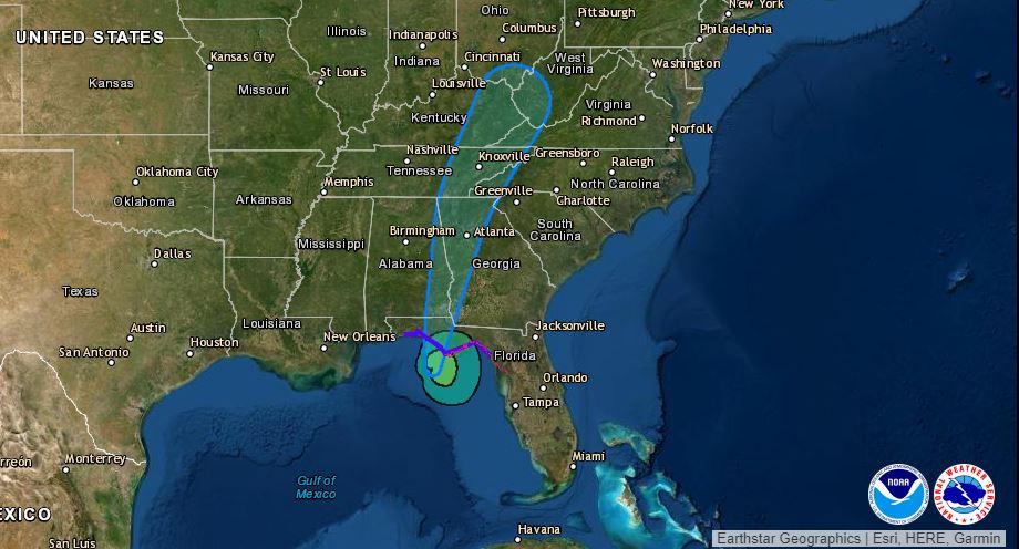 Tropical Storm Fred is projected to make landfall in Florida on Aug. 16, 2021. (NHC)