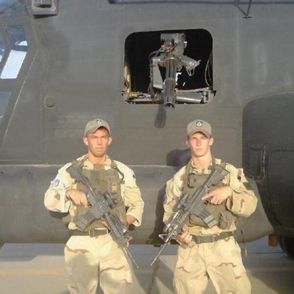 Tony Brooks (L), on a mission in Afghanistan as a member of the elite 75th Army Ranger Regiment. (Courtesy of Tony Brooks)
