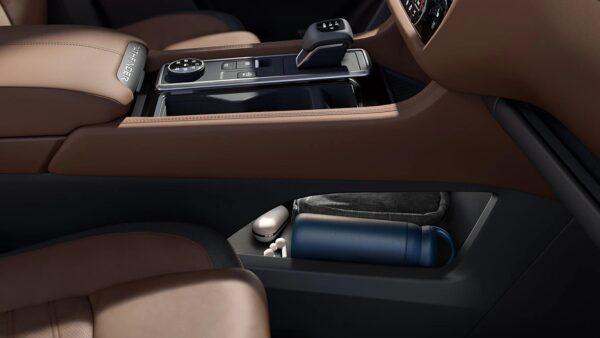 A large storage space beneath the center console. (Courtesy of Nissan)