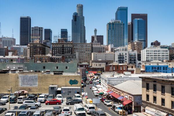 Downtown Los Angeles on June 9, 2021. (John Fredricks/The Epoch Times)