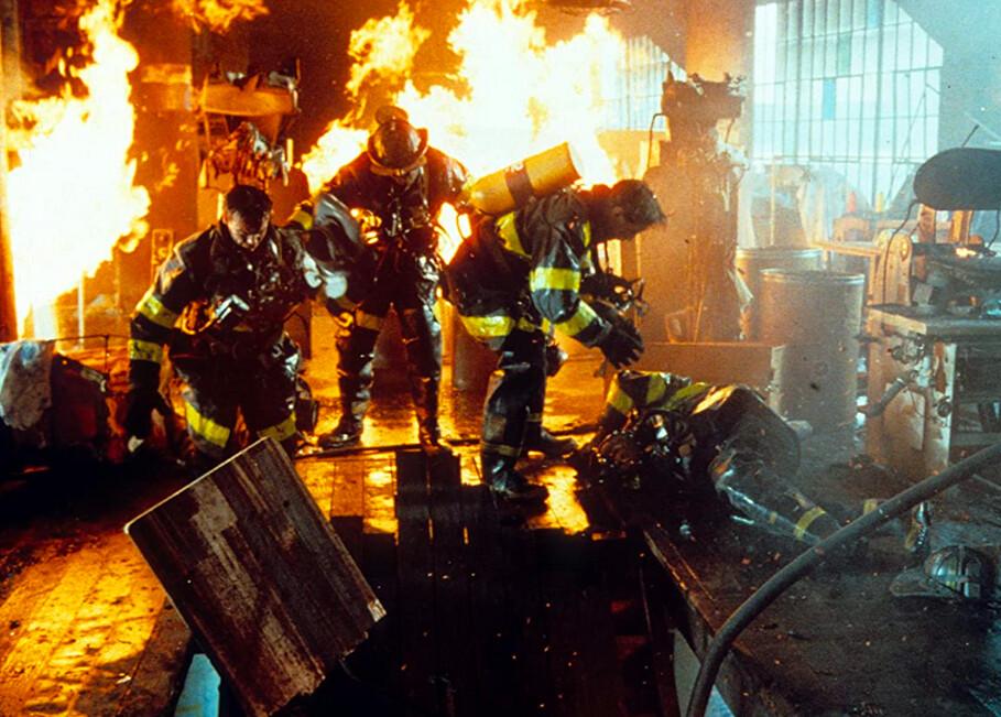 Firefighters of Company 17 do their jobs, in “Backdraft.” (Universal Pictures)