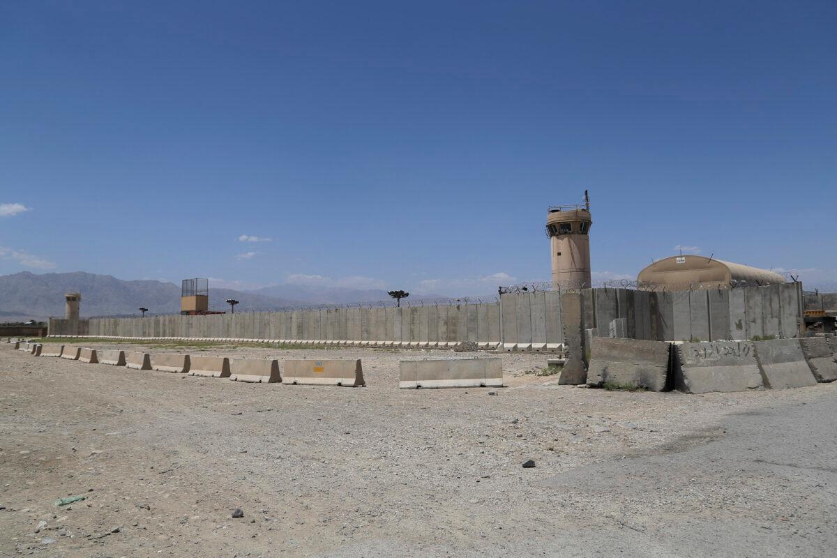 A view of Bagram Air Base after all U.S. and NATO troops left, some 43 miles north of Kabul, Afghanistan, on July 2, 2021. (Zakeria Hashimi/AFP via Getty Images)
