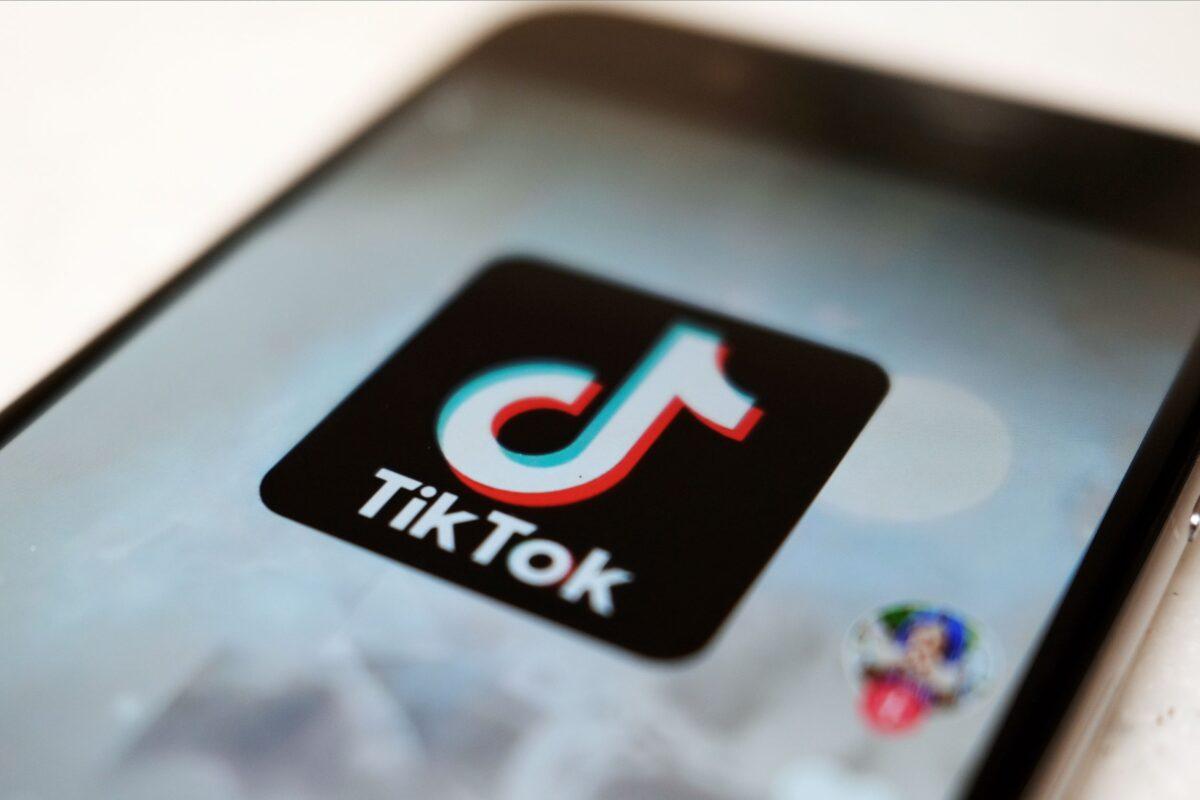 The TikTok logo on a smartphone in Tokyo, Japan, on Sept. 28, 2020. (Kiichiro Sato/AP Photo)
