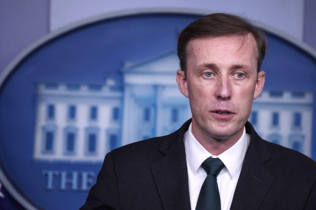 White House national security advisor Jake Sullivan speaks at a press conference in the James Brady Press Briefing Room of the White House in Washington on Aug. 17, 2021. (Anna Moneymaker/Getty Images)