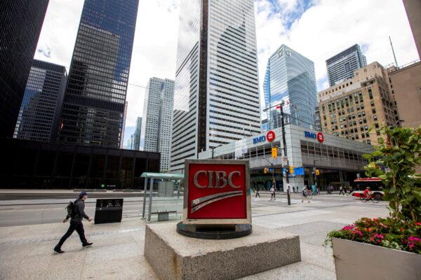 TD Bank, CIBC and Bank of Montreal are seen in the financial district in Toronto, Ontario, Canada on June 24, 2020. (Carlos Osorio/Reuters)