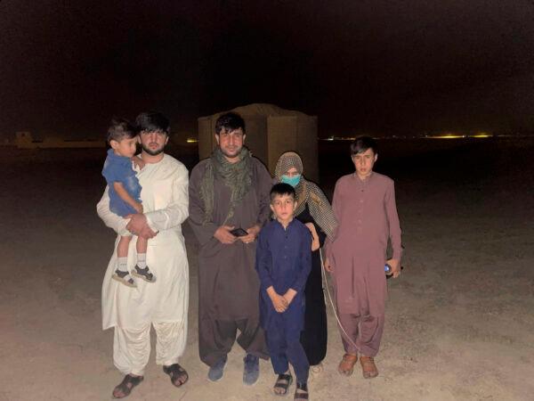 Mohammad Khalid Wardak is seen after the U.S. military and its allies reportedly rescued him and his family, in Afghanistan on Aug. 18, 2021. (AP Photo)