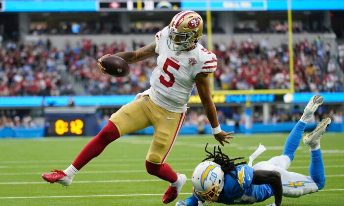 Lance Throws 2 Touchdown Passes as 49ers Rally to Beat Chargers