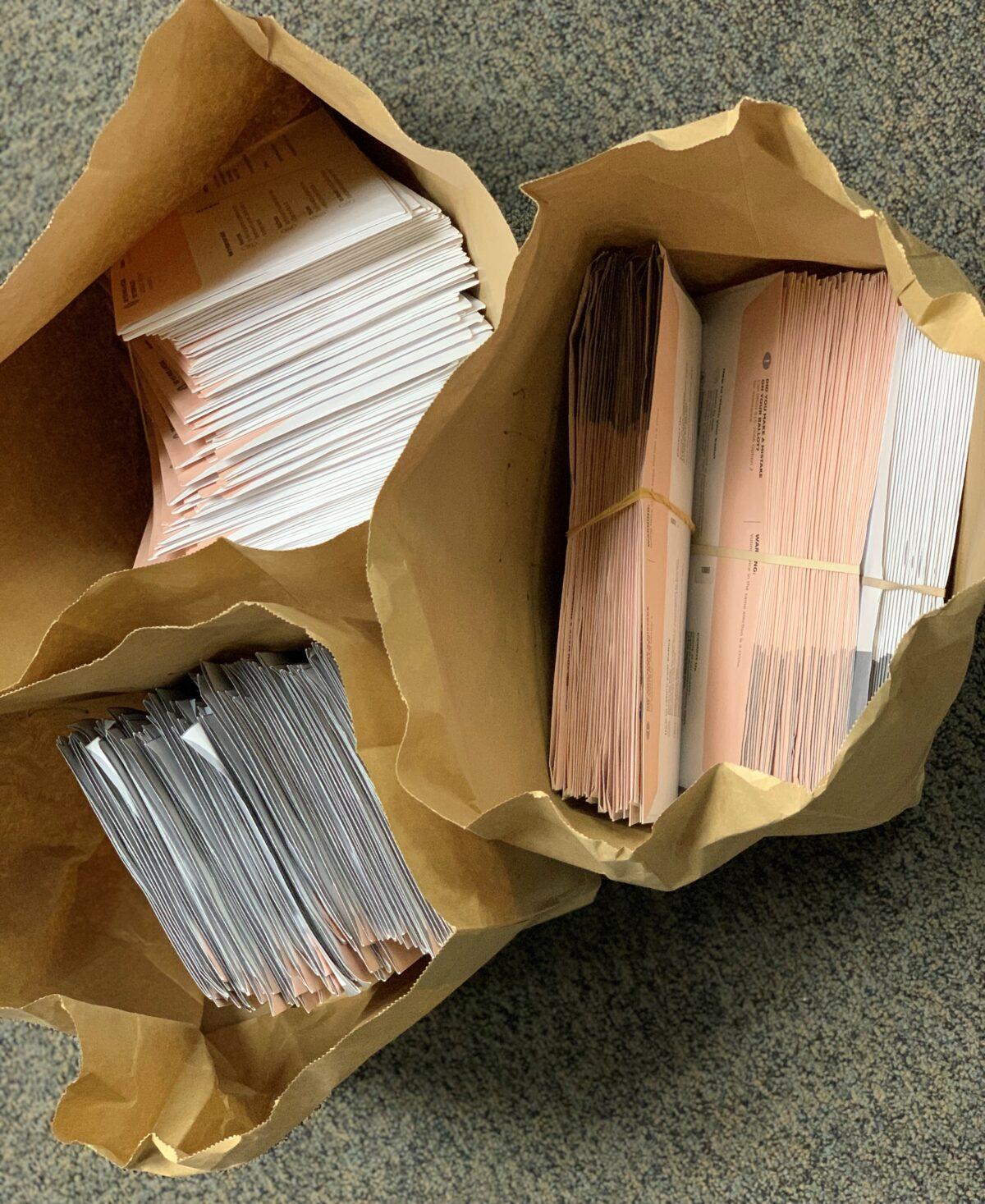 More than 300 mail-in ballots were found in a suspect's car in Torrance, Calif., on Aug. 16, 2021. (Courtesy Torrance Police Department)