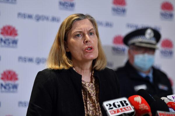NSW Chief Health Officer Kerry Chant speaks to the media during a press conference in Sydney, Australia, on Aug. 24, 2021. (Joel Carrett - Pool/Getty Images)