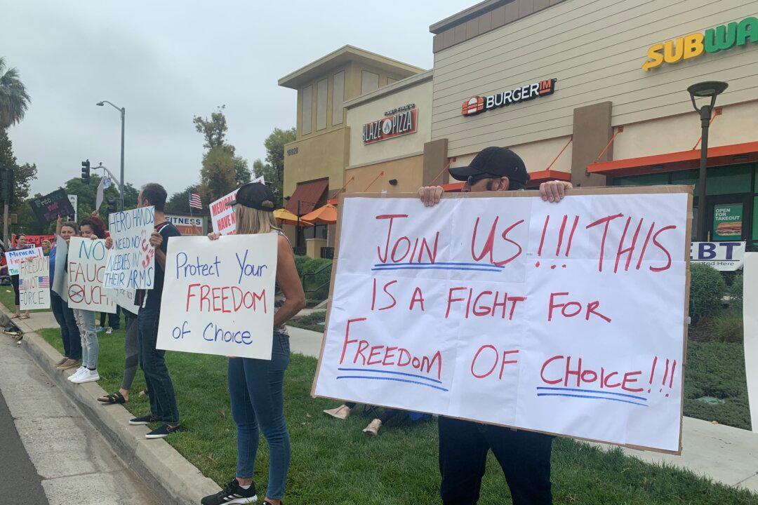 Frontline Health Care Workers Protest Mandatory Vaccination in California