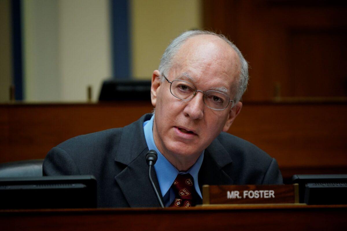 Rep. Bill Foster (D-Ill.) speaks on the COVID-19 crisis in Washington on Oct. 2, 2020. (J. Scott Applewhite/Pool/Getty Images)