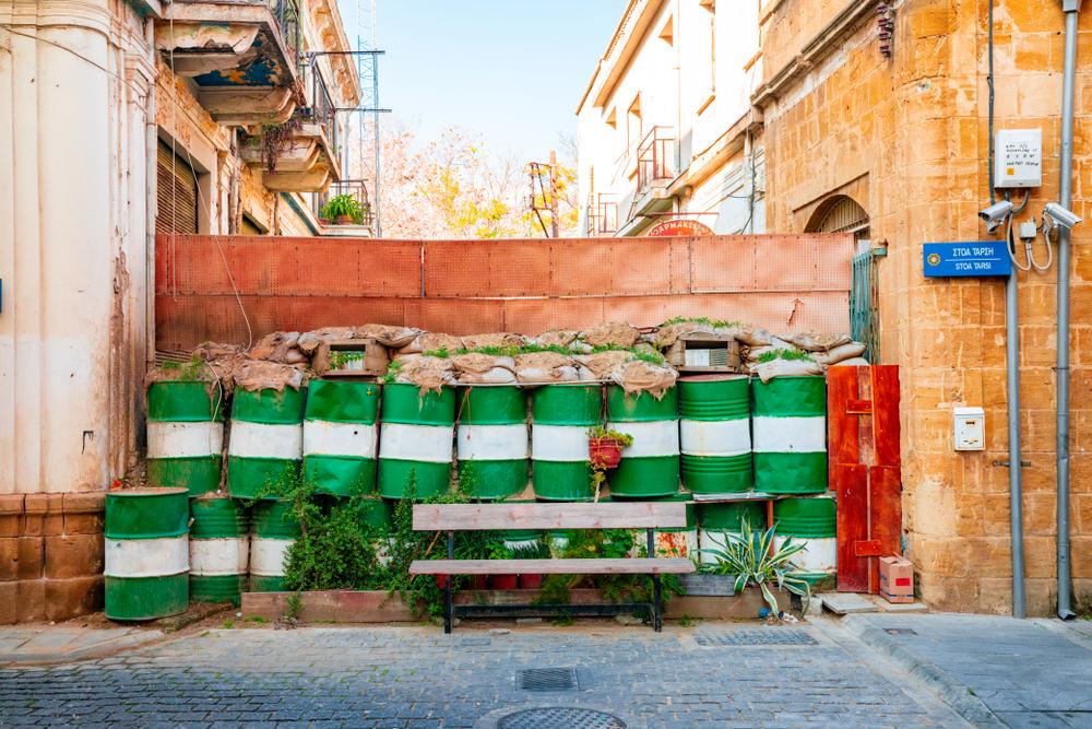 Part of the Green Line in the old town of Nicosia. (Ingus Kruklitis/Shutterstock)