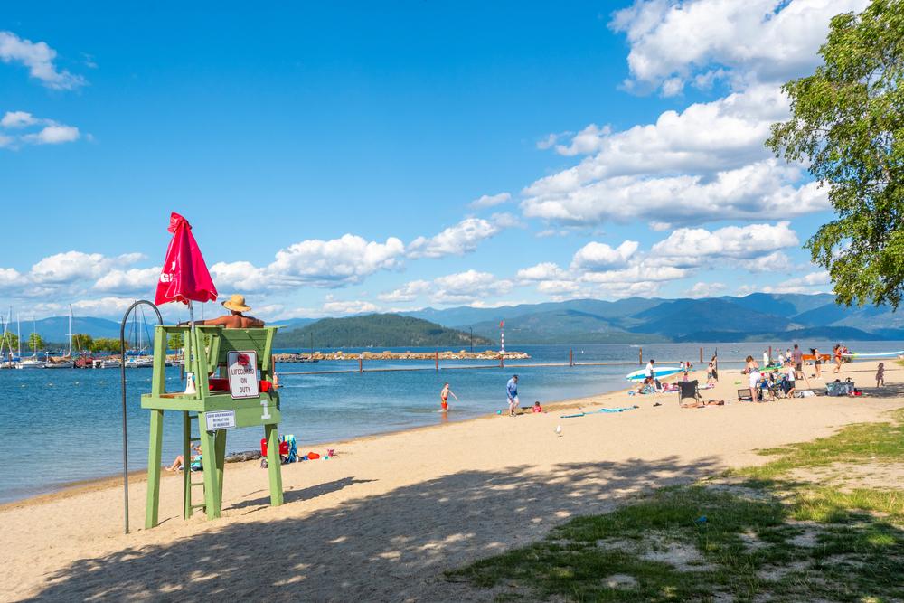 A lifeguard on duty at Sandpoint City Beach. (Kirk Fisher/Shutterstock)