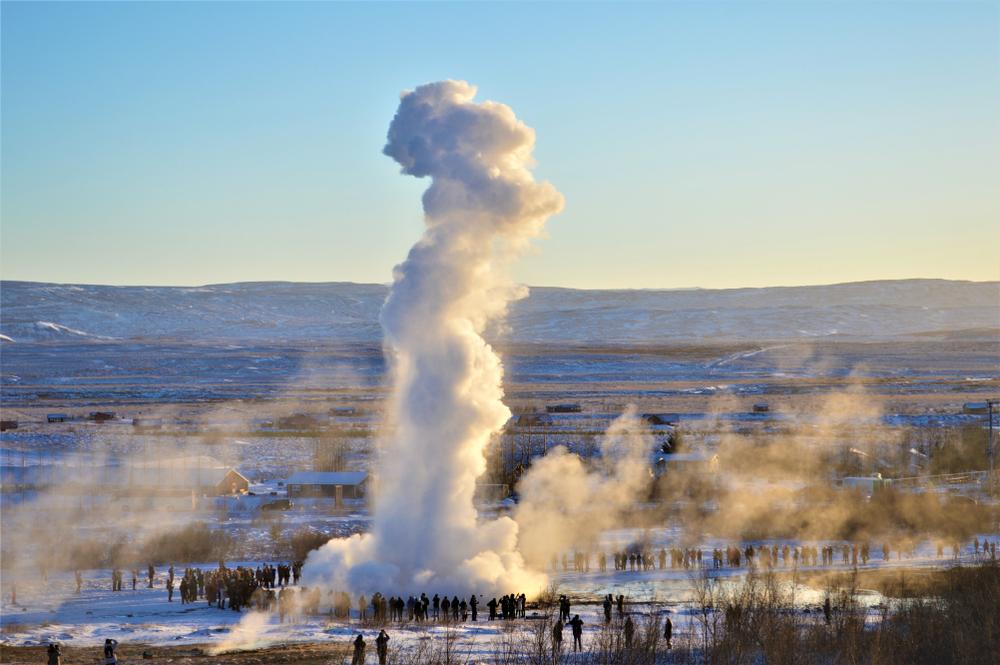 The Geysir is located in Haukadalur Valley, a geothermal field about two hours outside of Reykjavik. (Anna Dunlop/Shutterstock)