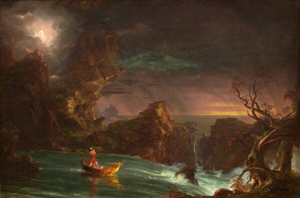 “The Voyage of Life: Manhood,” 1842, by Thomas Cole. Oil on canvas; 52.8 inches by 76.8 inches. National Gallery of Art, Washington. (Public Domain)