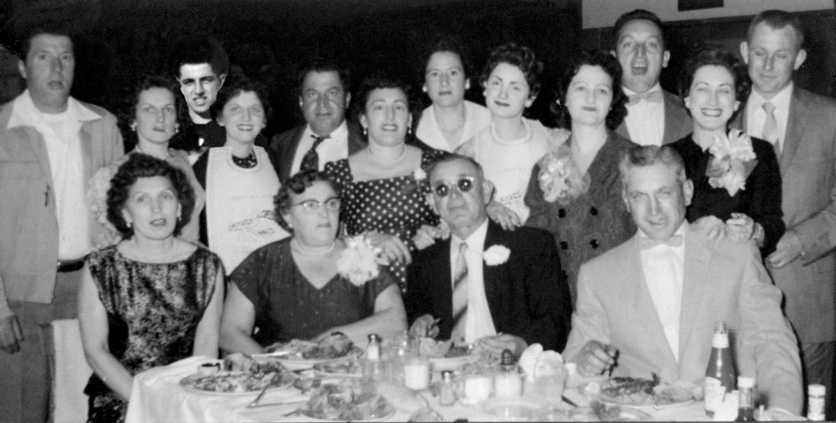 The author's parents, with their family, celebrating their 40th wedding anniversary in 1954. (Courtesy of Eleanor Rodio Furlong)