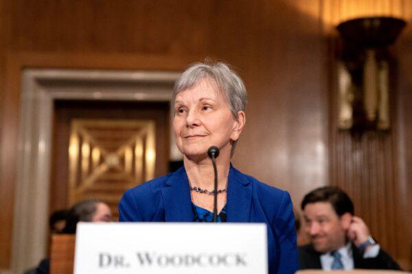 Janet Woodcock, acting commissioner of the U.S. Food and Drug Administration, arrives during the Senate Health, Education, Labor, and Pensions Committee hearing on Capitol Hill in Washington, on July 20, 2021. (Stefani Reynolds/POOL/AFP via Getty Images)