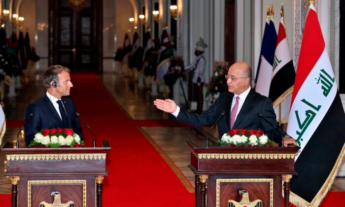 France’s Macron Visits Iraq’s Mosul