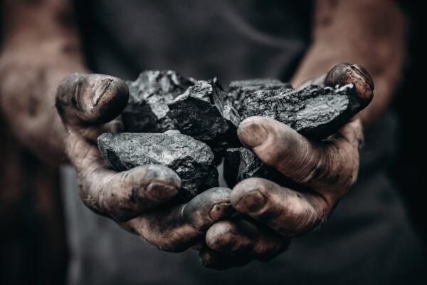 Miner holds coal. (Parilov/Adobe Stock)
