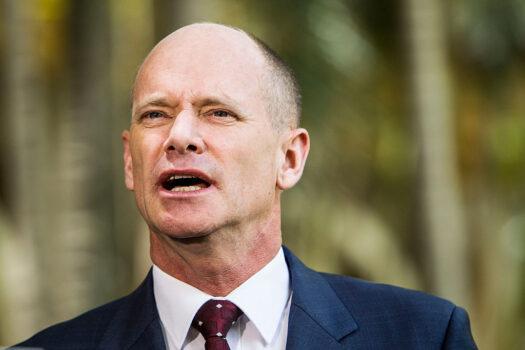 Former Queensland Premier Campbell Newman speaks to media at Qld Parliament House in Brisbane, Australia, on Jan. 6, 2015 (Glenn Hunt/Getty Images)