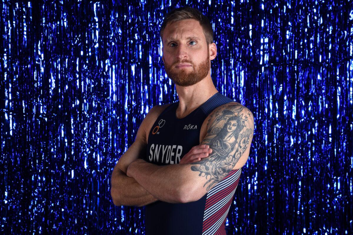 Para triathlete Brad Snyder poses for a portrait during the Team USA Tokyo 2020 Olympics shoot on Nov. 20, 2019, in West Hollywood, California. (Harry How/Getty Images)