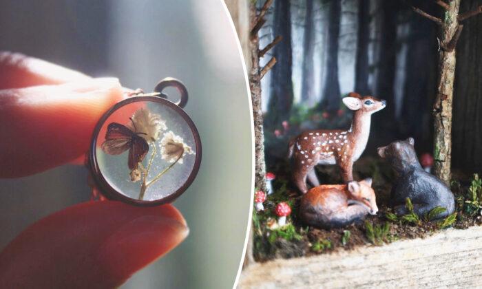 Photos: Miniature Artist Creates Fairytale Worlds With Wildlife Scenes and Wearable Jewelry
