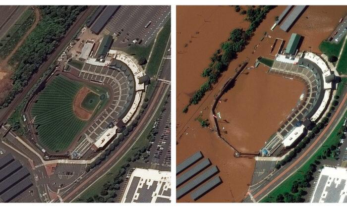 Satellite Images Show Before and After Ida Flooding in New Jersey