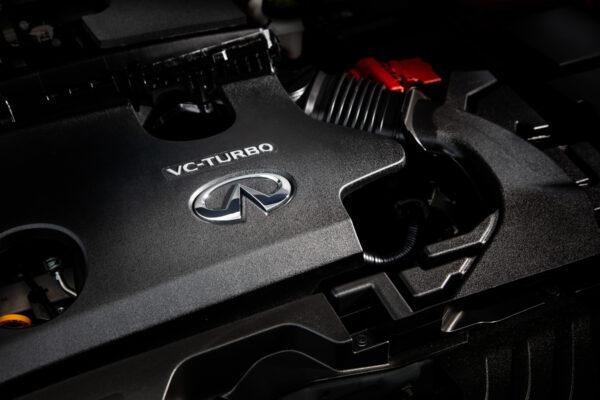 2.0L turbo-four under the hood. (Courtesy of Infiniti)