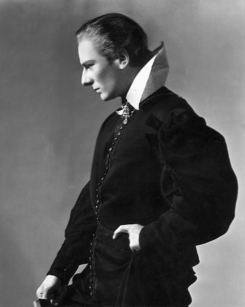 British actor John Gielgud (1904–2000) poses in costume for his lead role in  "Hamlet" in 1936. (Hulton Archive/Getty Images)