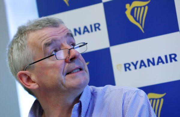Ryanair CEO Michael O'Leary holds a news conference in Brussels, Belgium on March 6, 2018. (Yves Herman/Reuters)