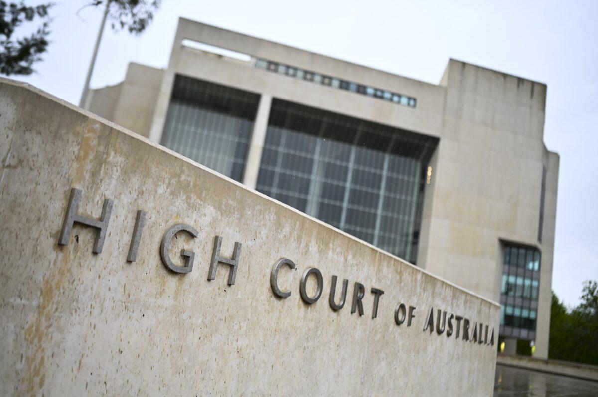 A general view of the High Court of Australia in Canberra, Australia, on Nov. 5, 2020. (AAP Image/Lukas Coch)