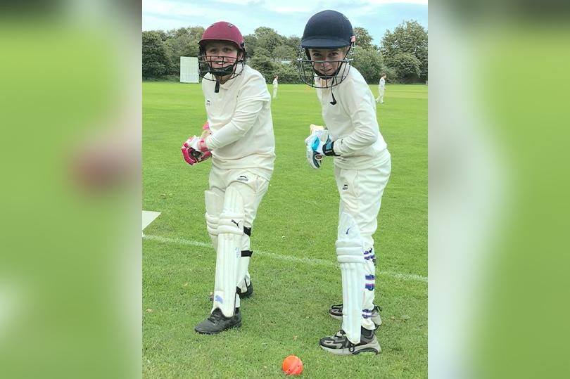 Lucas (L) and Joshua geared up for a game of cricket. (Courtesy of <a href="https://www.facebook.com/Viccidoran">Victoria Doran</a>)