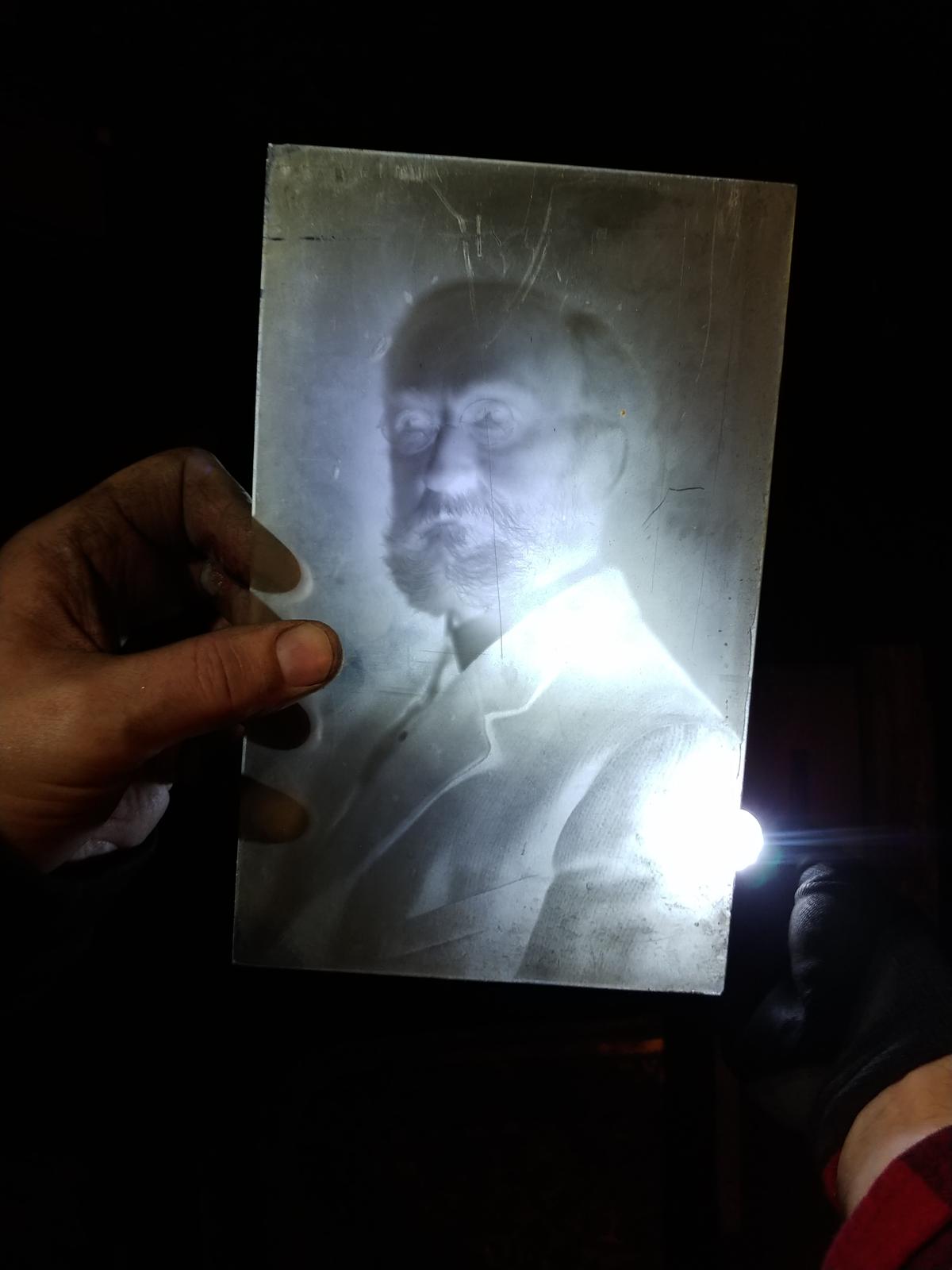 <a href="https://www.invaluable.com/auction-lot/antique-c-1895-photographer-james-ellery-hale-sel-c-4A04BE08F3">"Antique c. 1895 Photographer James Ellery Hale Self Portrait Glass Negative Gelatin Dry Plate."</a> (Courtesy of <a href="https://www.whitcombfirm.com/">David Whitcomb</a>)