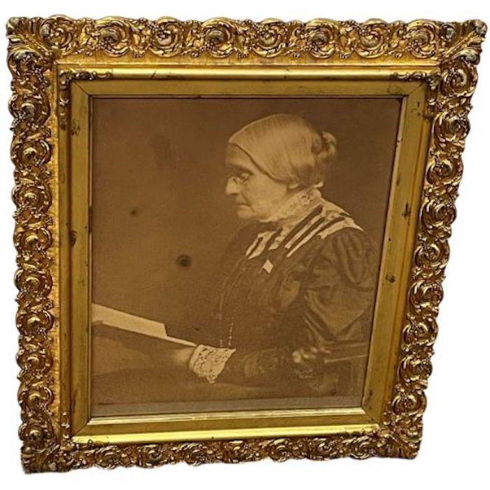 <a href="https://www.invaluable.com/auction-lot/rare-antique-1905-susan-b-anthony-official-silver-c-B8442AAB73">"RARE Antique 1905 Susan B. Anthony Official Silver Bromide Photographic Print GILT RELIEF FRAMED"</a> (Courtesy of <a href="https://www.whitcombfirm.com/">David Whitcomb</a>)