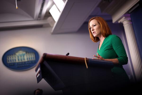 White House press secretary Jen Psaki speaks during a press briefing at the White House on Sept. 09, 2021. (Kevin Dietsch/Getty Images)