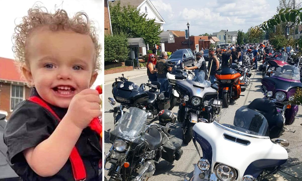 Almost 2,000 Bikers ‘Show Up and Show Out’ to Escort Hearse of 2-Year-Old Flood Victim