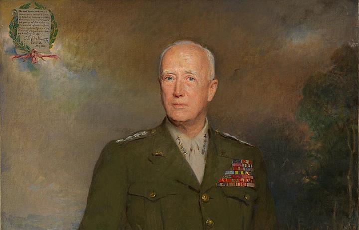 General George S. Patton, a portrait by Boleslaw Jan Czedekowski. (National Portrait Gallery, Smithsonian Institution)