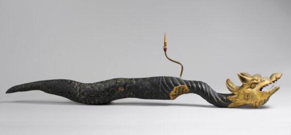 This sea dragon, 17th century, and one other are the only known instruments of their kind to survive. Its only known use was as a visual and audio stage prop. The Crosby Brown Collection of Musical Instruments, 1889. Metropolitan Museum of Art. (Public Domain)
