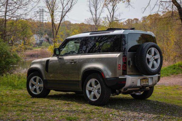 The back with a full-size spare. (Courtesy of Land Rover)