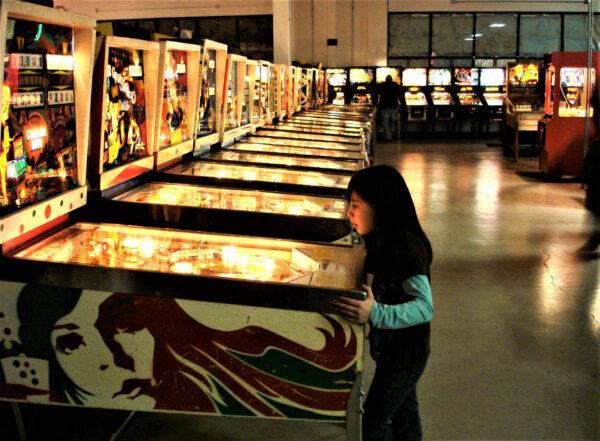 At the Pinball Hall of Fame in Las Vegas visitors can actually play some of the machines. (Courtesy of Jim Schelberg/Pinball Hall of Fame)