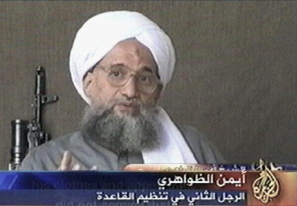 A video screenshot taken from the pan-Arab satellite television network al-Jazeera shows al-Qaeda second-in-command Ayman al-Zawahri on July 6, 2006. (AFP via Getty Images)
