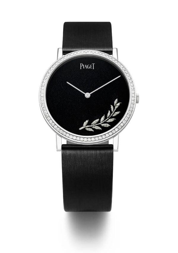Swiss watchmaker Piaget commissioned Le Bégonia d'Or to create 350 watch faces in two designs: a rose and a branch of laurel.  (Piaget/Courtesy of Le Bégonia d'Or)