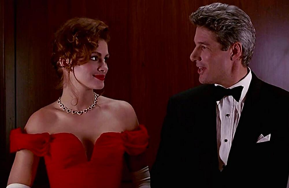 Vivian Ward (Julia Roberts) and Edward Lewis (Richard Gere) go to the opera, in “Pretty Woman.” (Buena Vista Pictures/Touchstone Pictures)