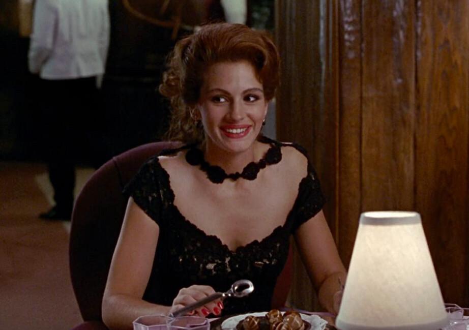Vivian Ward (Julia Roberts) tries to appear competent as an eater of escargot, in “Pretty Woman.” (Buena Vista Pictures/Touchstone Pictures)